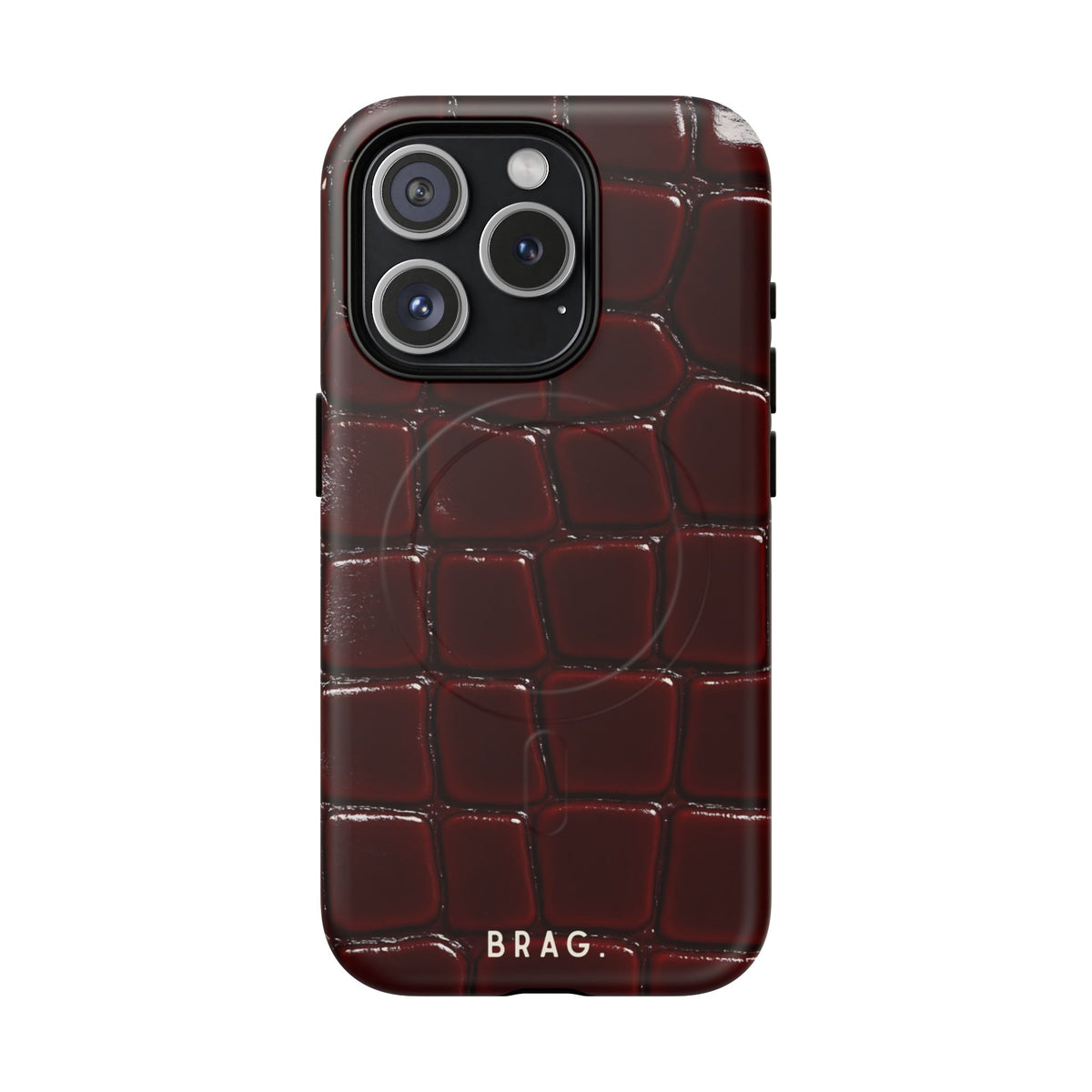 Cherry Leather MagSafe Tough Phone Case — Magnetic Protective Cover