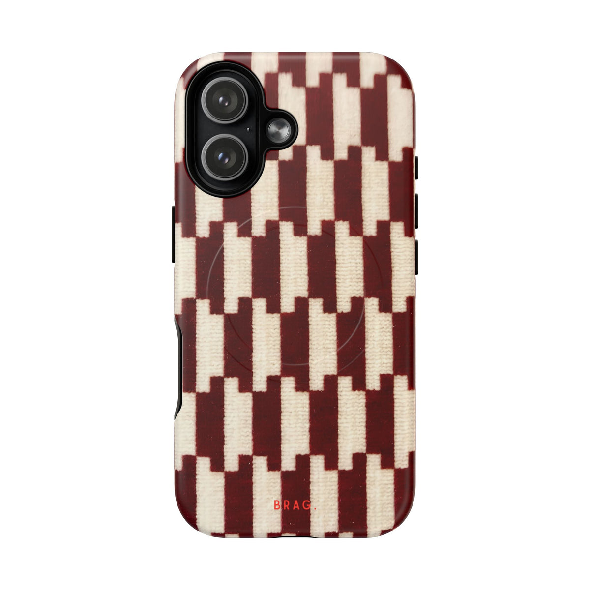 Wine & Cream MagSafe Tough Phone Case — Magnetic Protective Cover