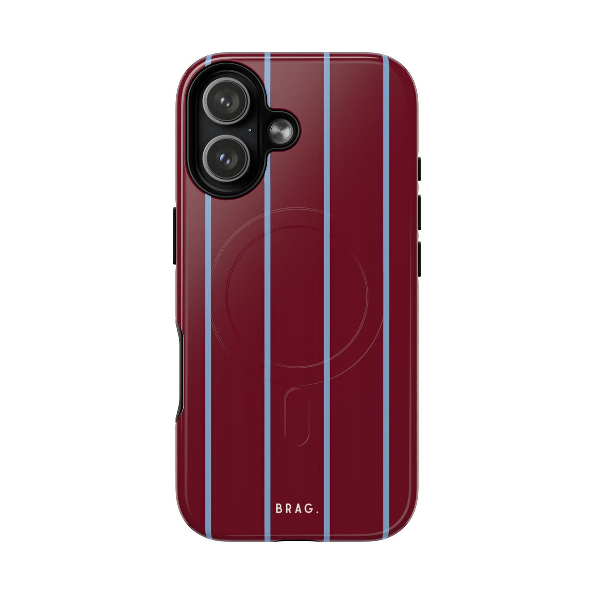 Bordeaux Stripe MagSafe Tough Phone Case — Magnetic Protective Cover