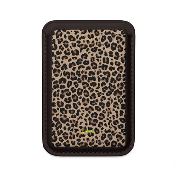 Snow Leopard MagSafe Vegan Wallet — Slim Phone Card Holder