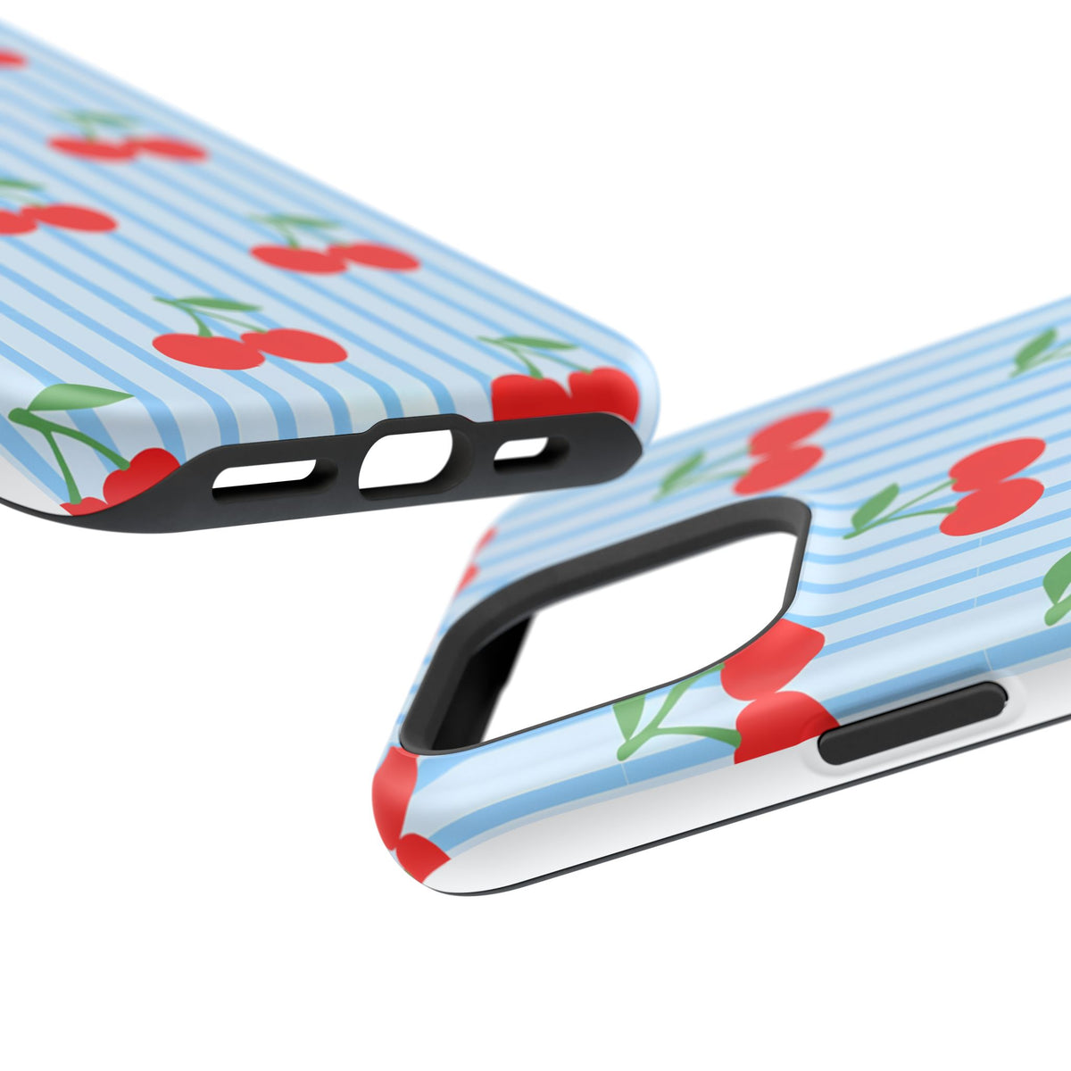 Sunday Market Magnetic Impact Phone Case — Blue Stripe Retro Design