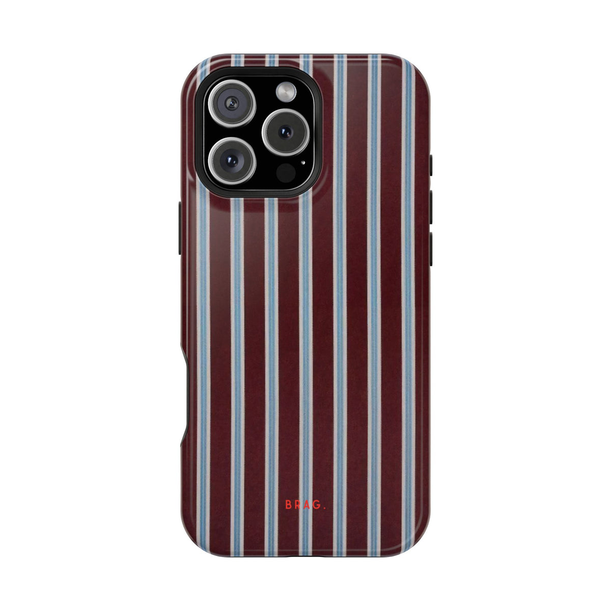 Maroon Lines Magnetic Impact-Resistant Phone Case