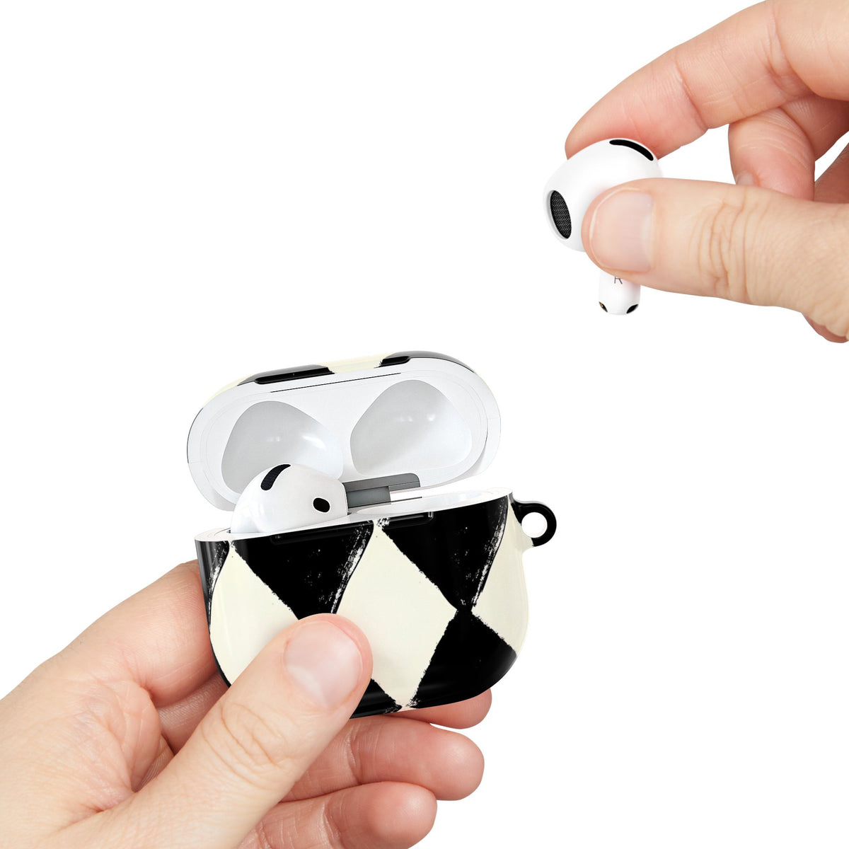 Ivory Harlequin AirPod Case – Slim Protective Charging Case