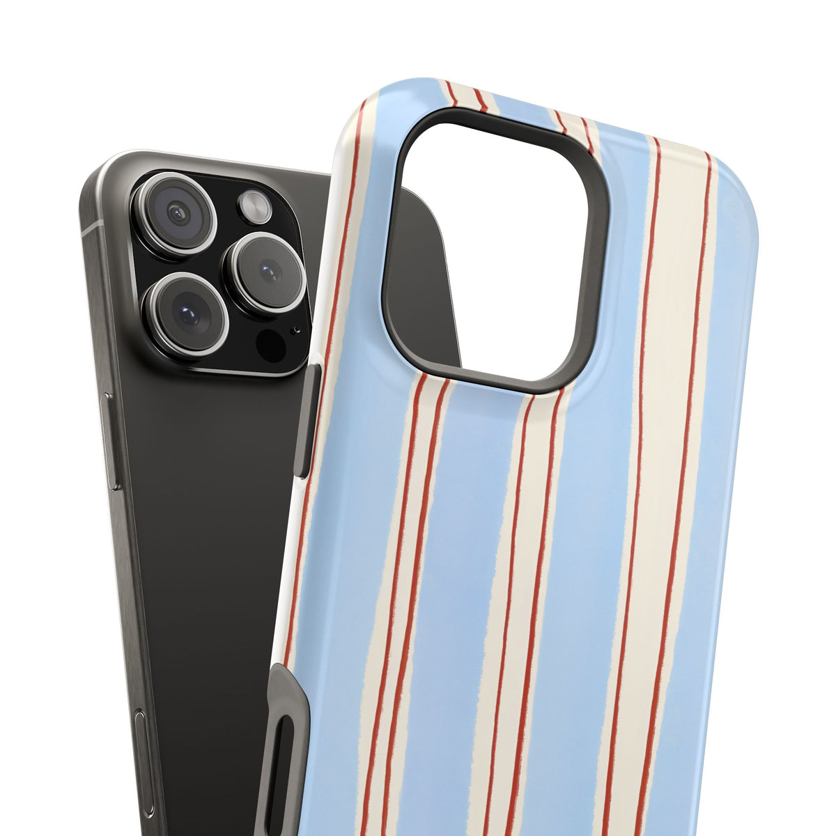 Blue Linen Magnetic Impact-Resistant Phone Case
