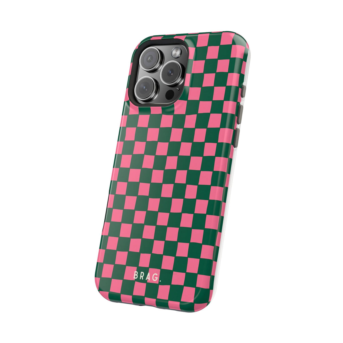 Rasberry Checks Magnetic Impact-Resistant Phone Case