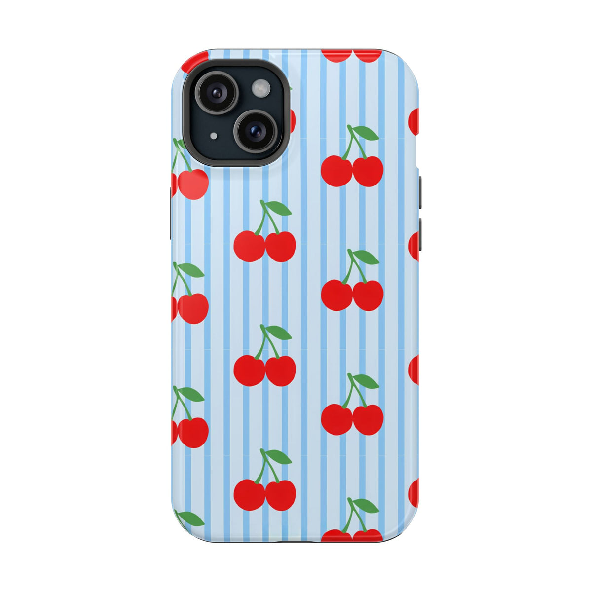 Sunday Market Magnetic Impact Phone Case — Blue Stripe Retro Design