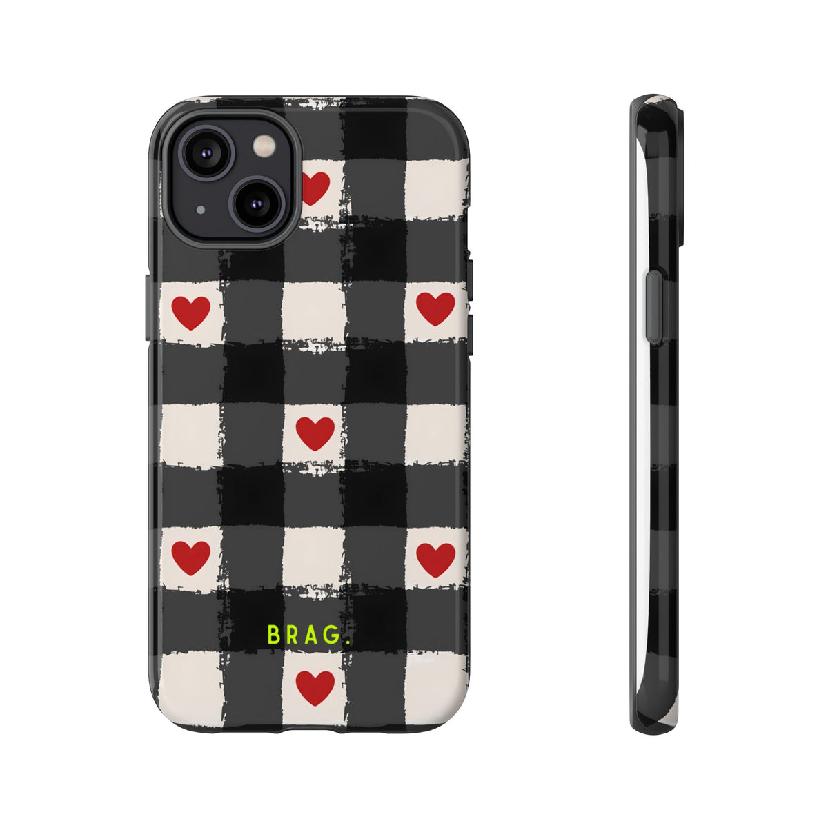 Lucky Heart Tough Phone Case – Shockproof Protective iPhone Cover