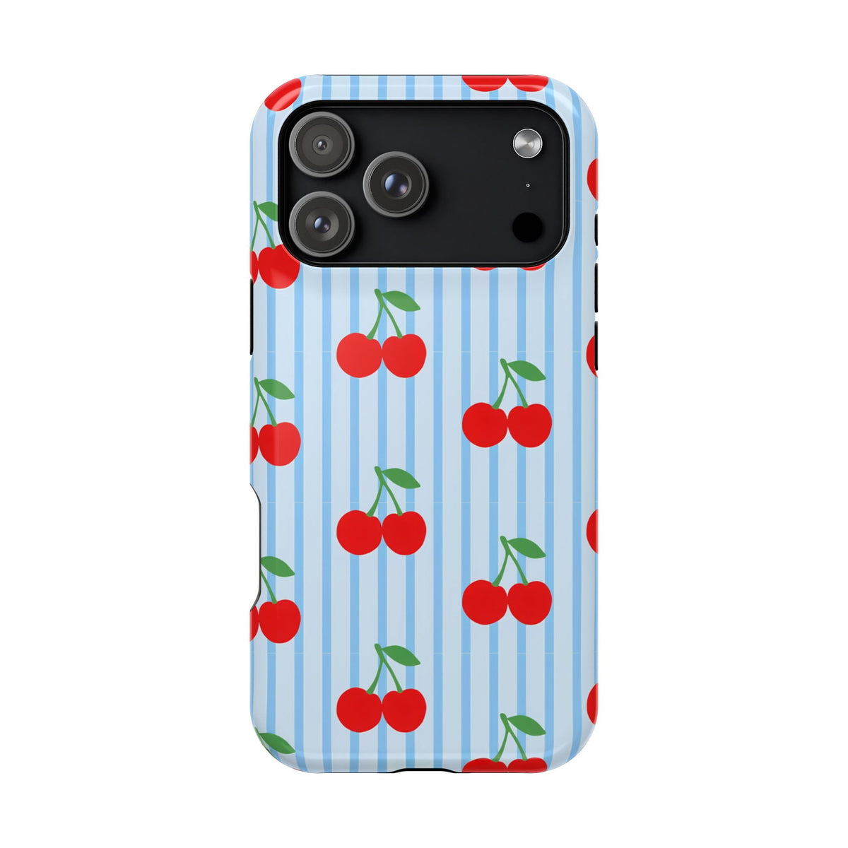 Sunday Market Magnetic Impact Phone Case — Blue Stripe Retro Design