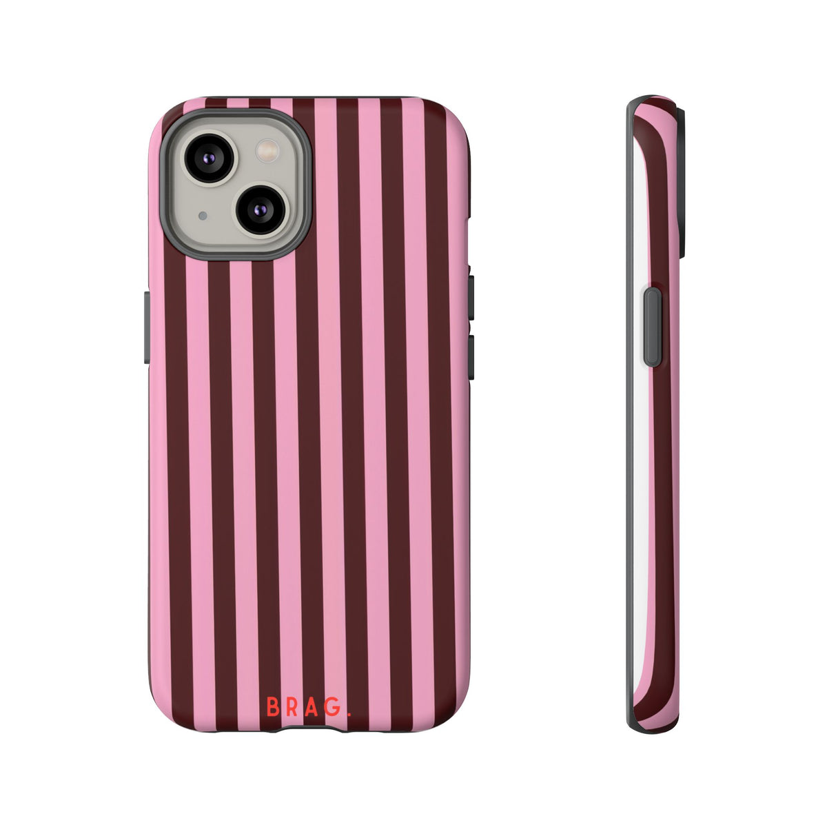 Candy Stripe Tough Phone Case – Shockproof Protective iPhone Cover