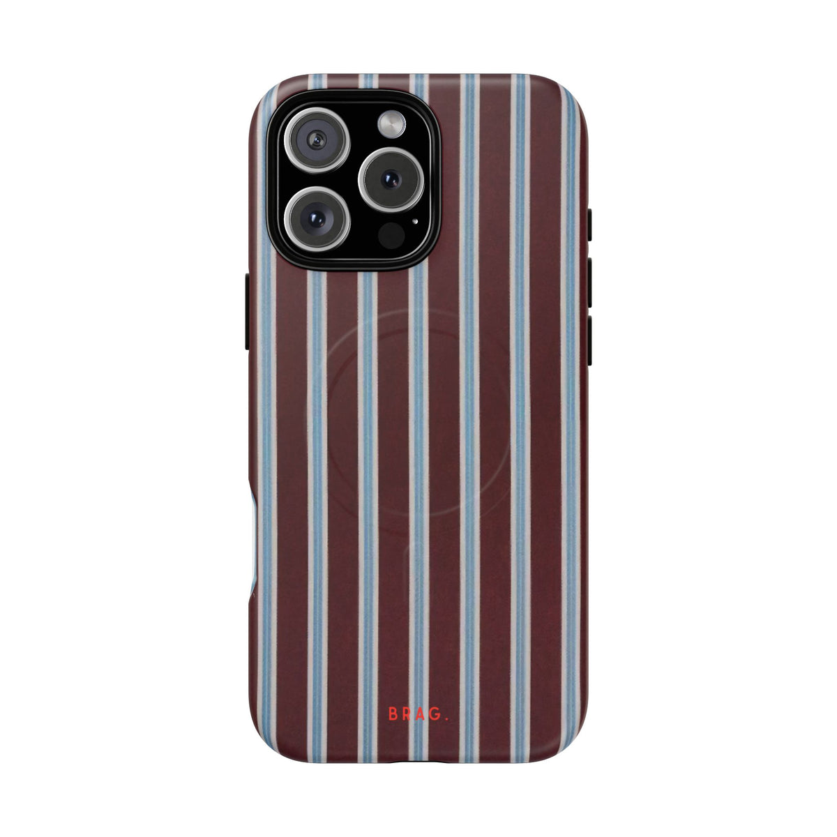 Maroon Lines MagSafe Tough Phone Case — Magnetic Protective Cover