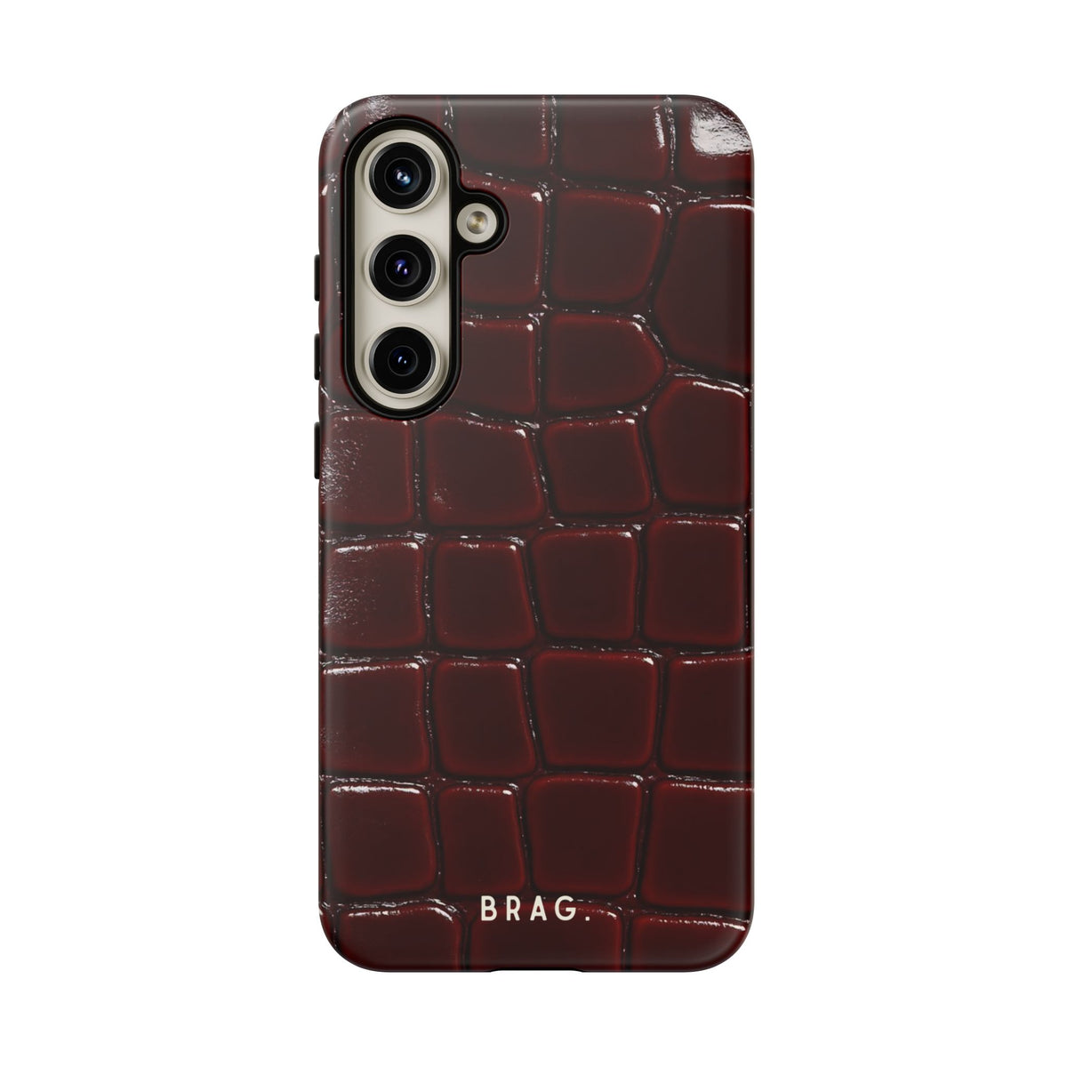 Cherry Leather Tough Phone Case – Shockproof Protective iPhone Cover