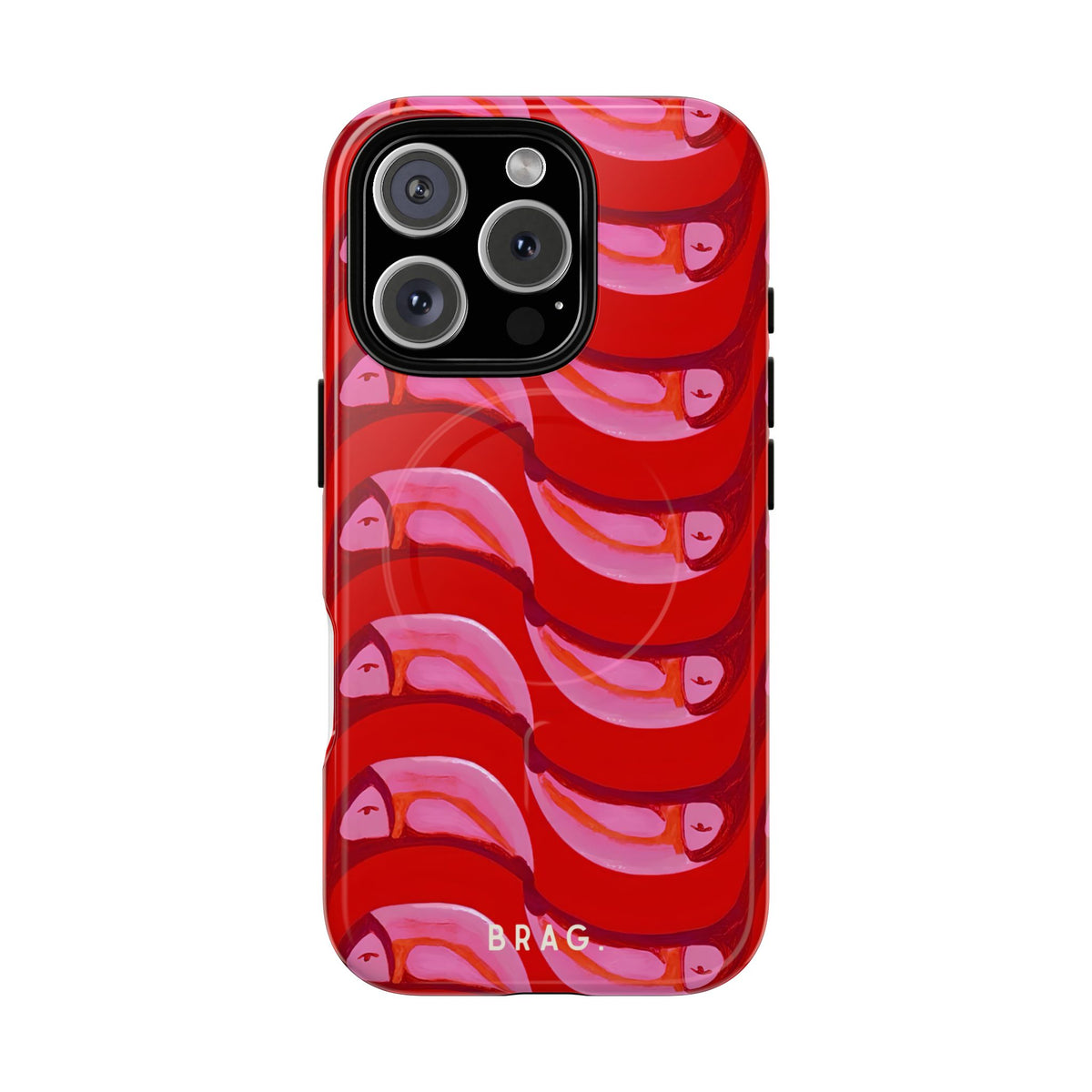 Pink Current MagSafe Tough Phone Case — Magnetic Protective Cover