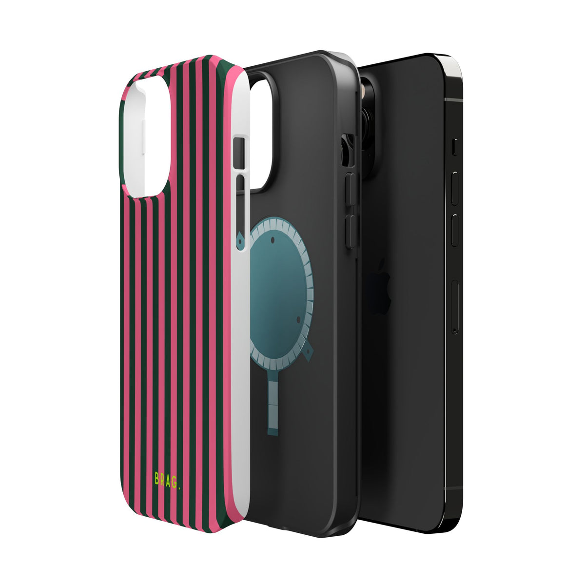 Flamingo Stripe Magnetic Impact-Resistant Phone Case