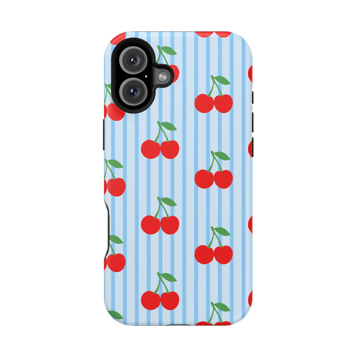 Sunday Market Magnetic Impact Phone Case — Blue Stripe Retro Design