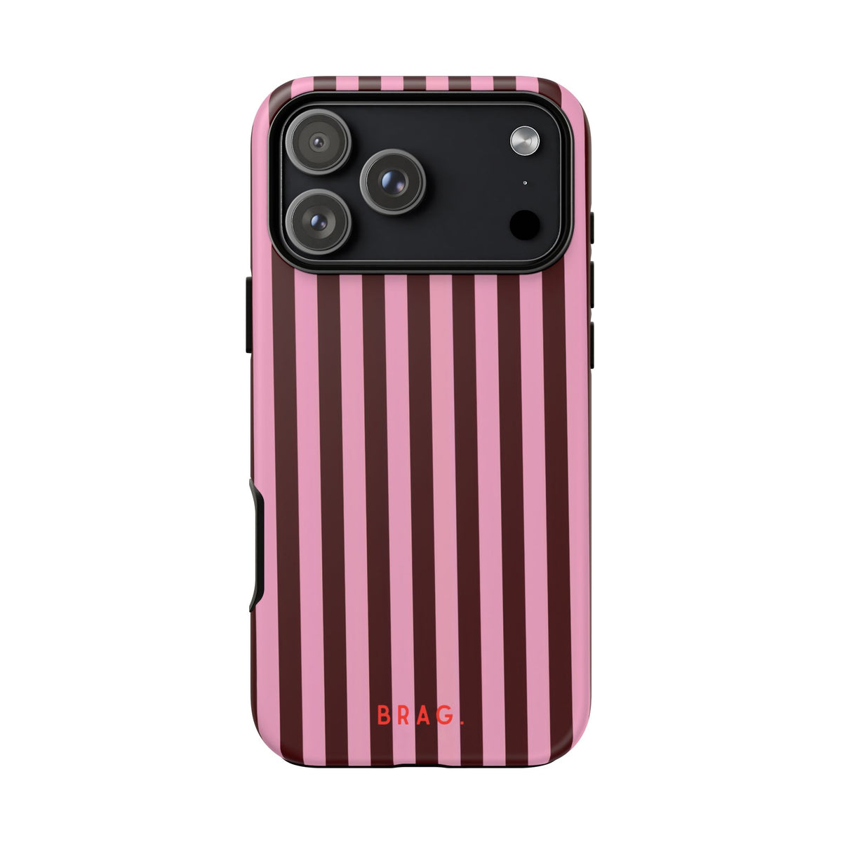 Candy Stripe Tough Phone Case – Shockproof Protective iPhone Cover