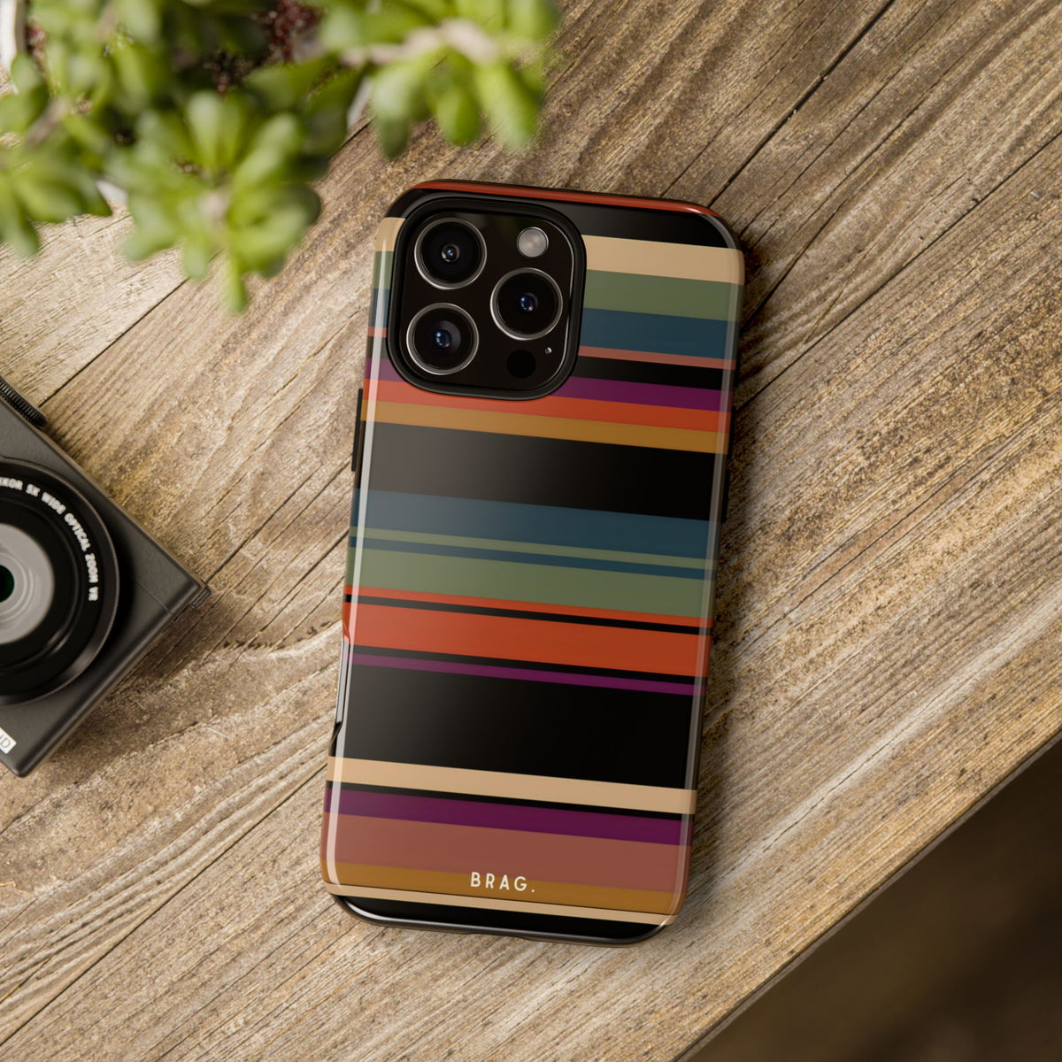 Market Stripe Tough Phone Case – Shockproof Protective iPhone Cover
