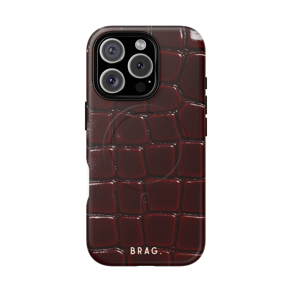 Cherry Leather MagSafe Tough Phone Case — Magnetic Protective Cover