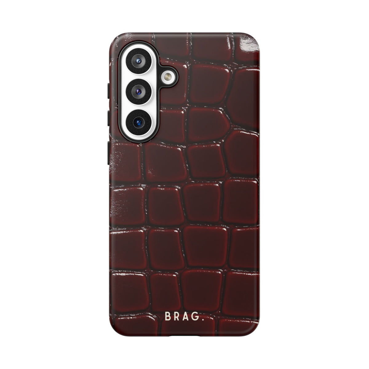 Cherry Leather Tough Phone Case – Shockproof Protective iPhone Cover