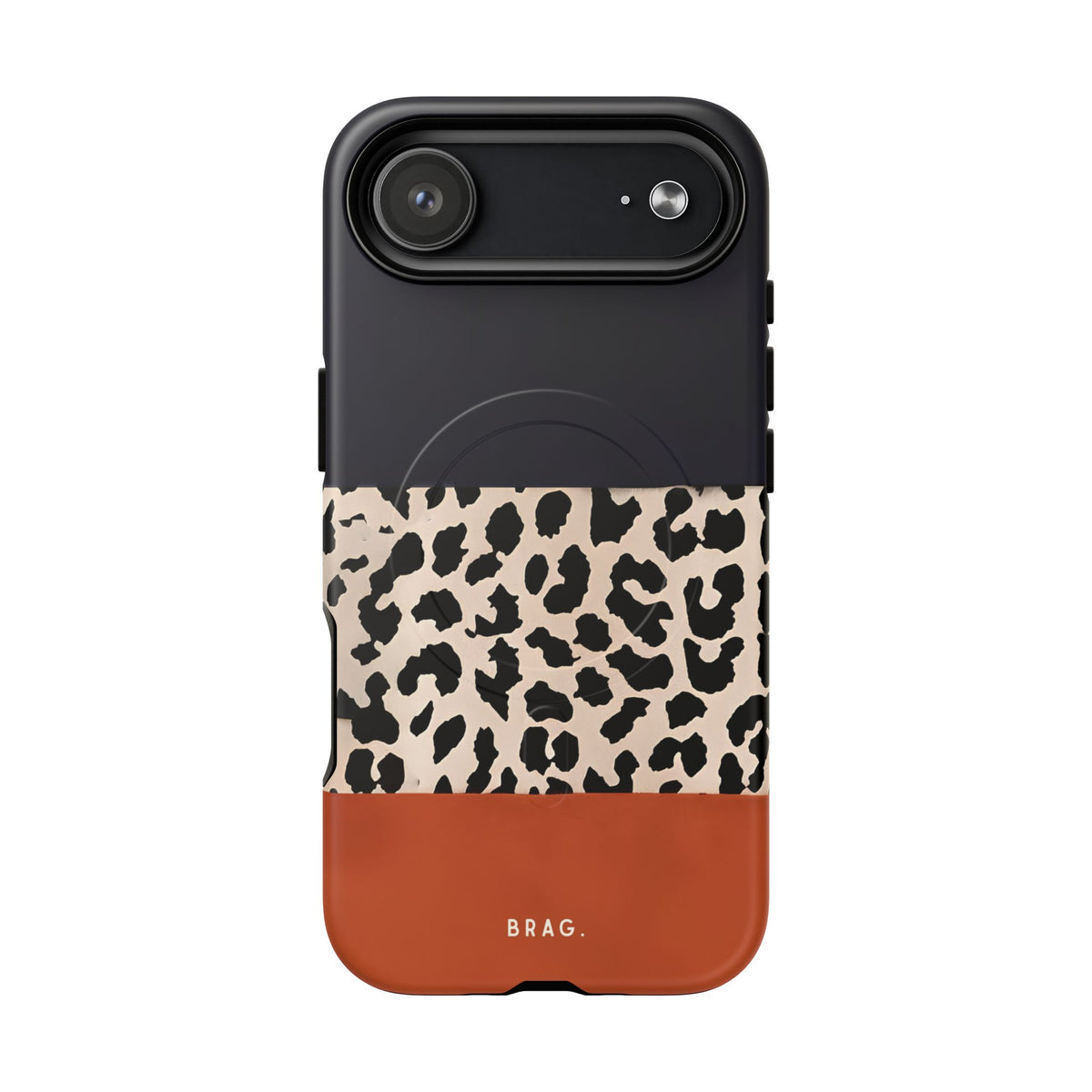 Leopard Block MagSafe Tough Phone Case — Magnetic Protective Cover