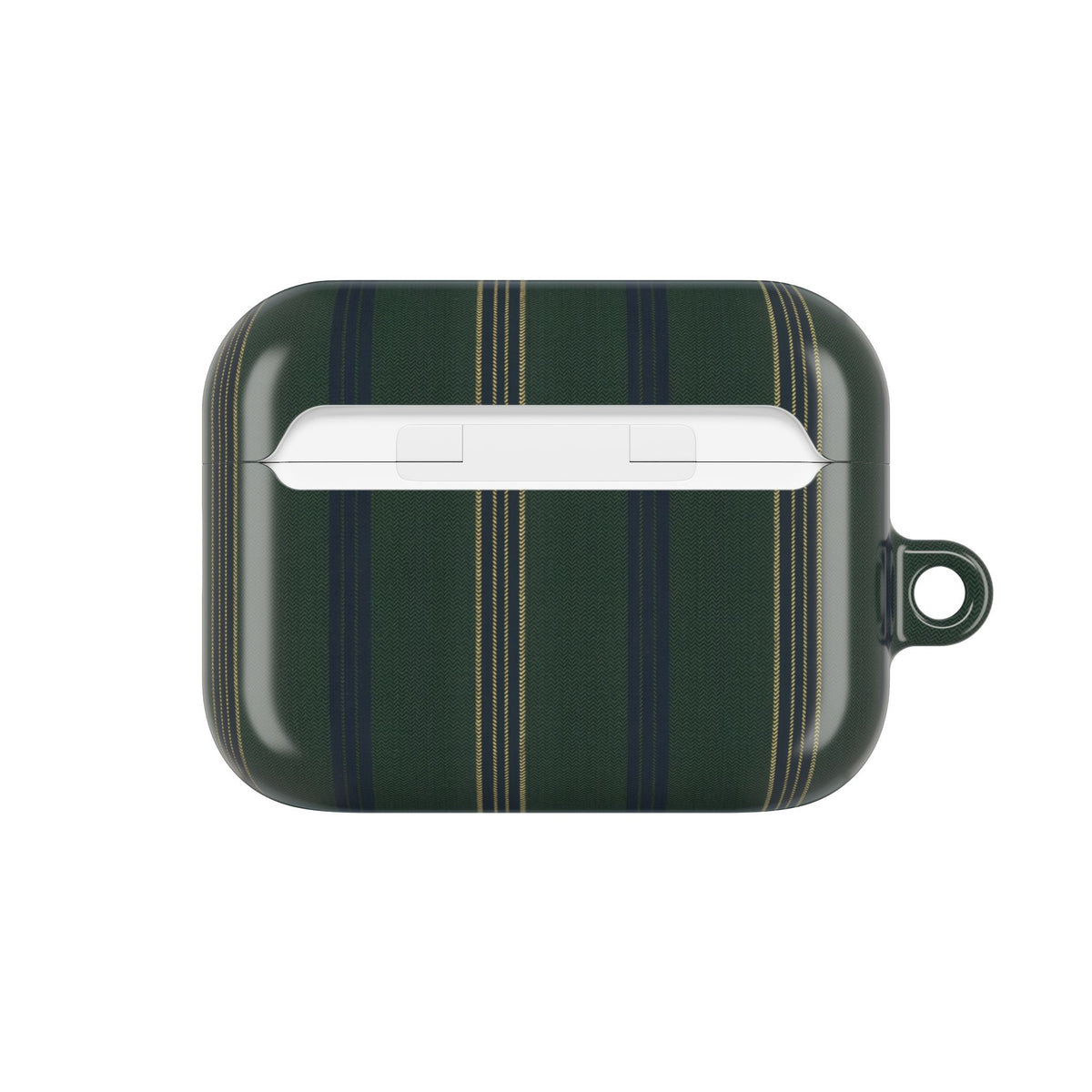 Olive Pinstripe AirPod Case – Slim Protective Charging Case