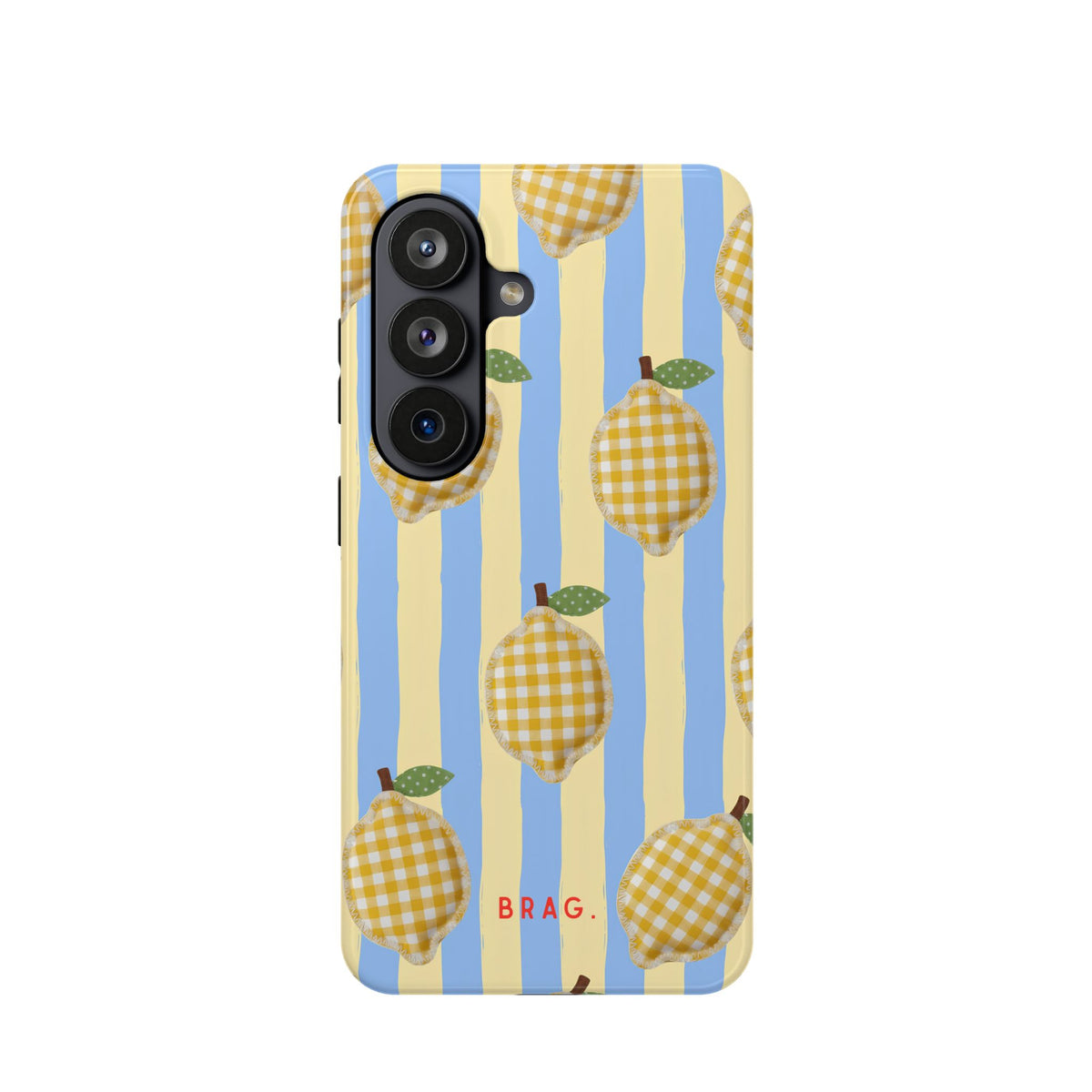 Lemon checks Magnetic Impact-Resistant Phone Case