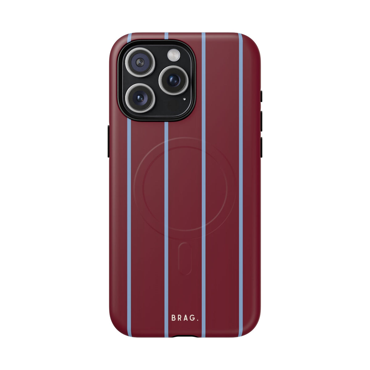 Bordeaux Stripe MagSafe Tough Phone Case — Magnetic Protective Cover