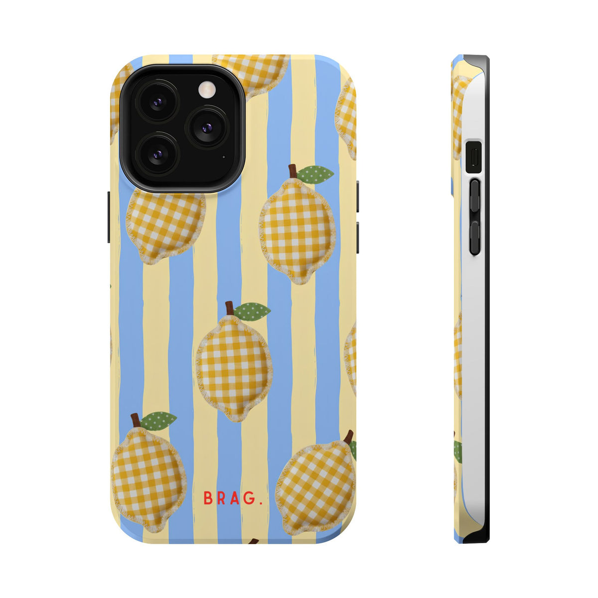 Lemon checks Magnetic Impact-Resistant Phone Case