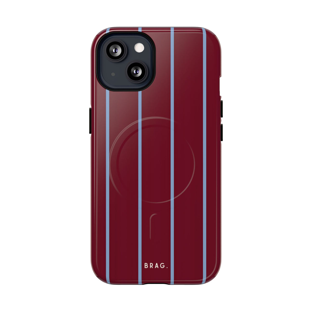Bordeaux Stripe MagSafe Tough Phone Case — Magnetic Protective Cover