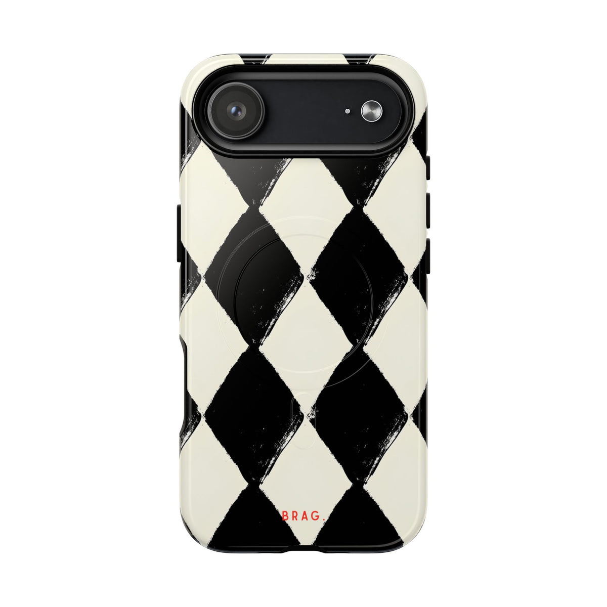 Ivory Harlequin MagSafe Tough Phone Case — Magnetic Protective Cover