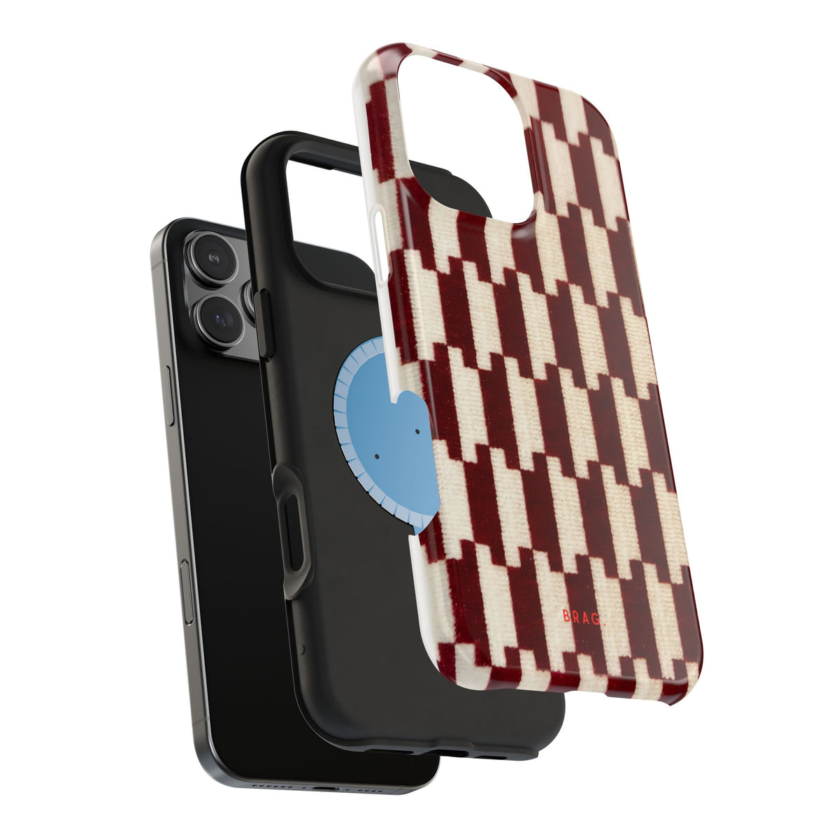 Wine & Cream Magnetic Impact-Resistant Phone Case