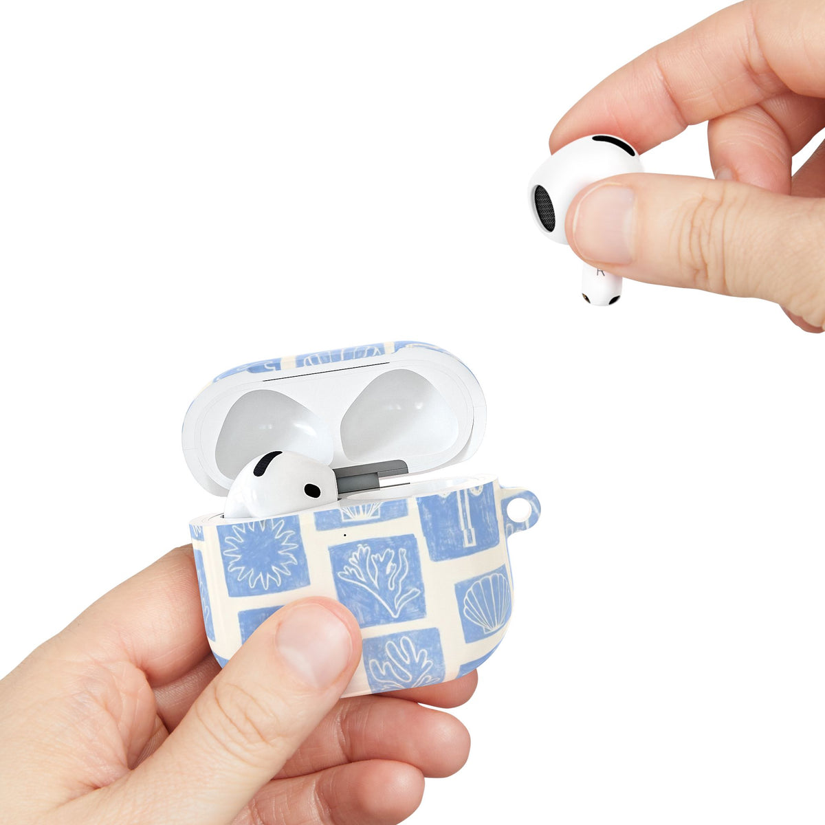 Azure Tiles AirPod Case – Slim Protective Charging Case