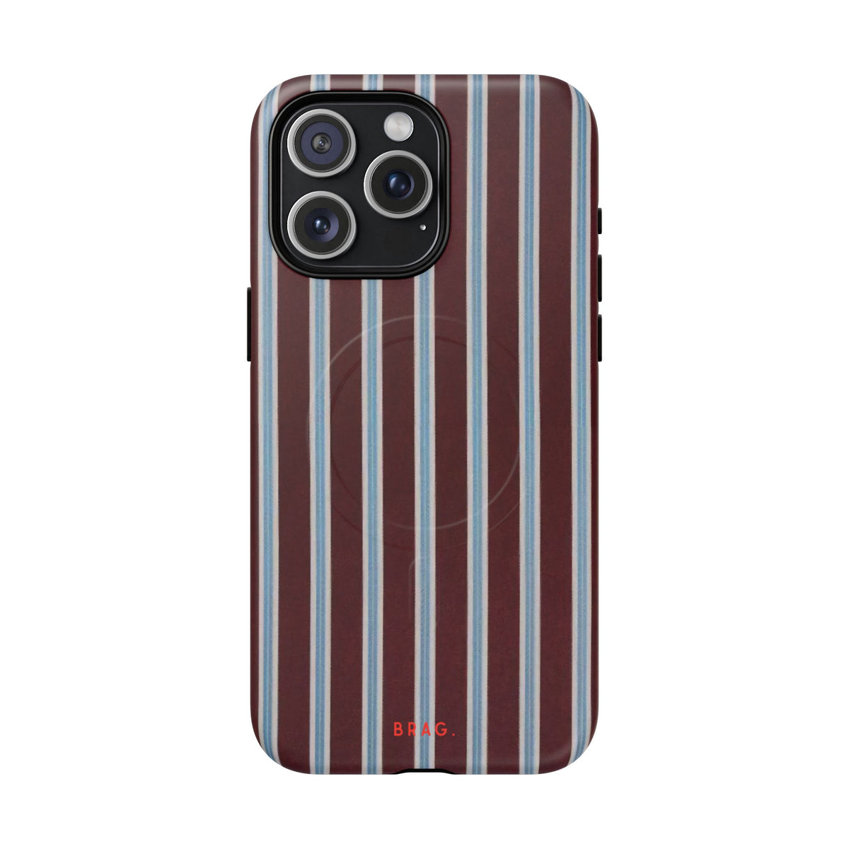 Maroon Lines MagSafe Tough Phone Case — Magnetic Protective Cover
