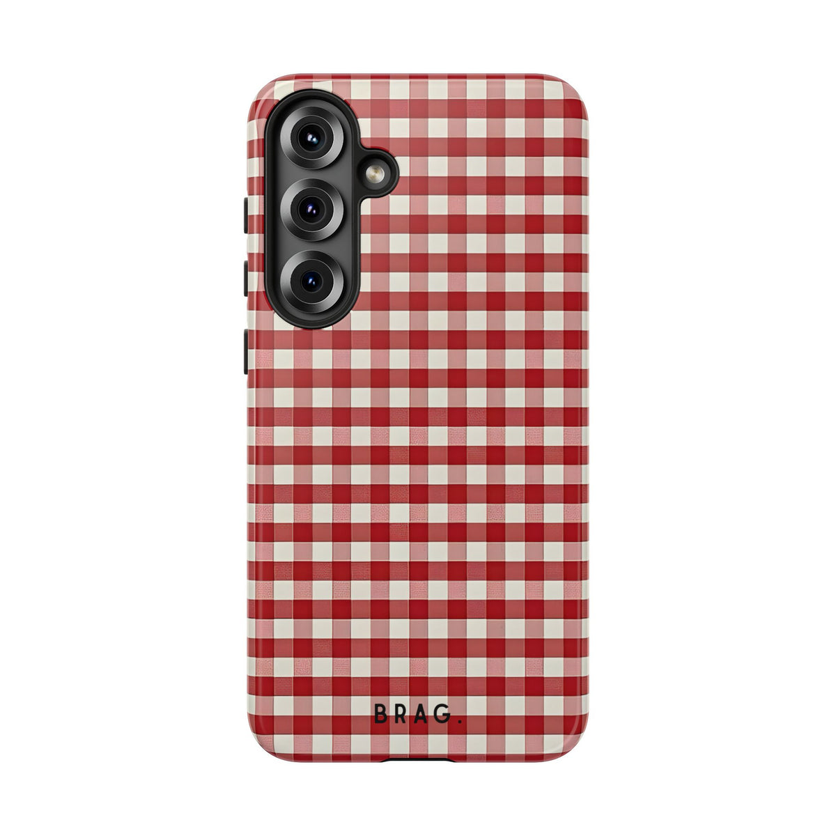 Red Gingham Tough Phone Case – Shockproof Protective iPhone Cover
