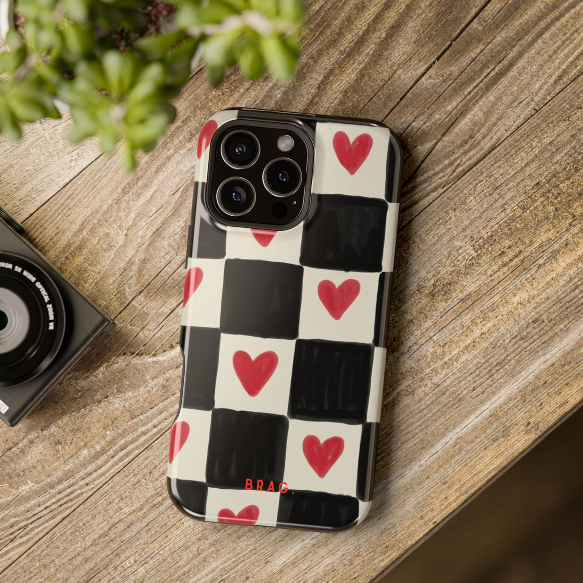Heart Check Magnetic Impact-Resistant Phone Case