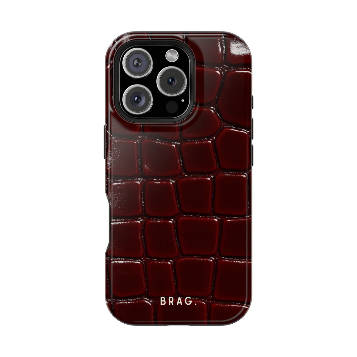 Cherry Leather Magnetic Impact-Resistant Phone Case