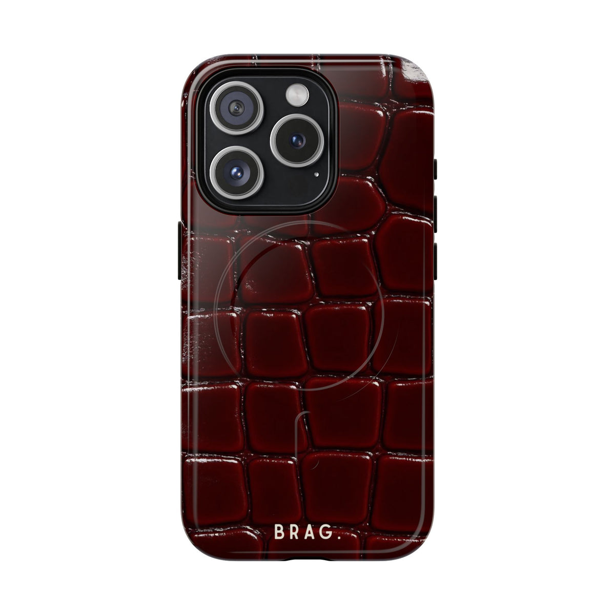 Cherry Leather MagSafe Tough Phone Case — Magnetic Protective Cover