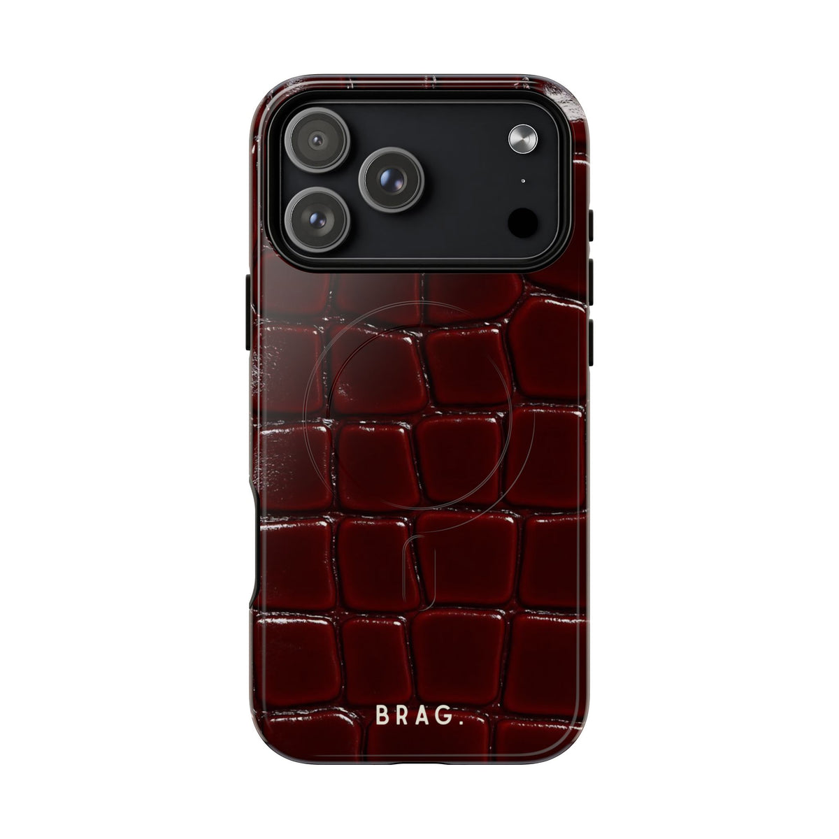 Cherry Leather MagSafe Tough Phone Case — Magnetic Protective Cover
