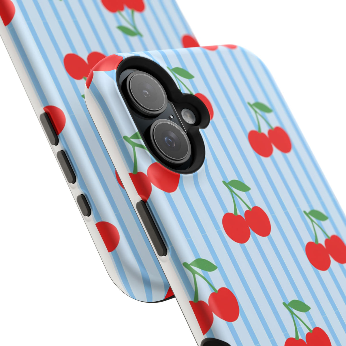 Sunday Market Magnetic Impact Phone Case — Blue Stripe Retro Design