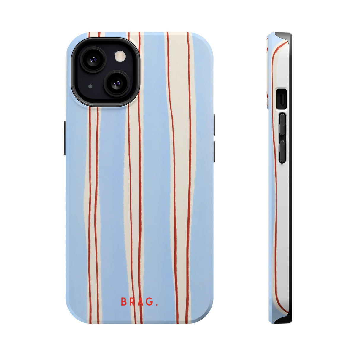 Blue Linen Magnetic Impact-Resistant Phone Case