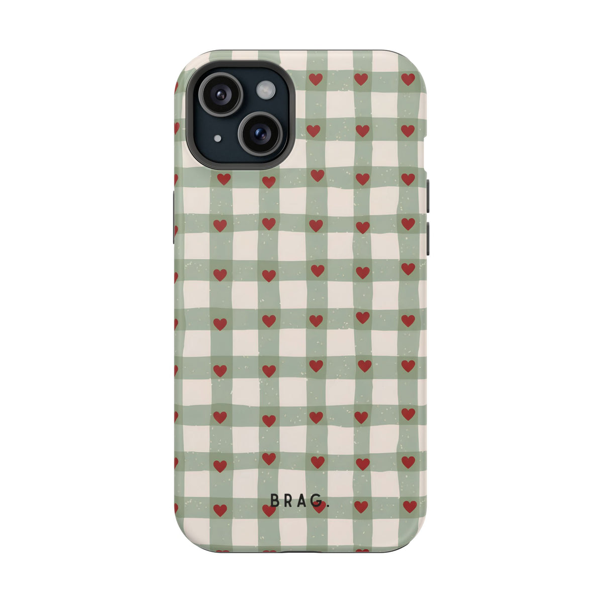 Mint Hearts Magnetic Impact-Resistant Phone Case