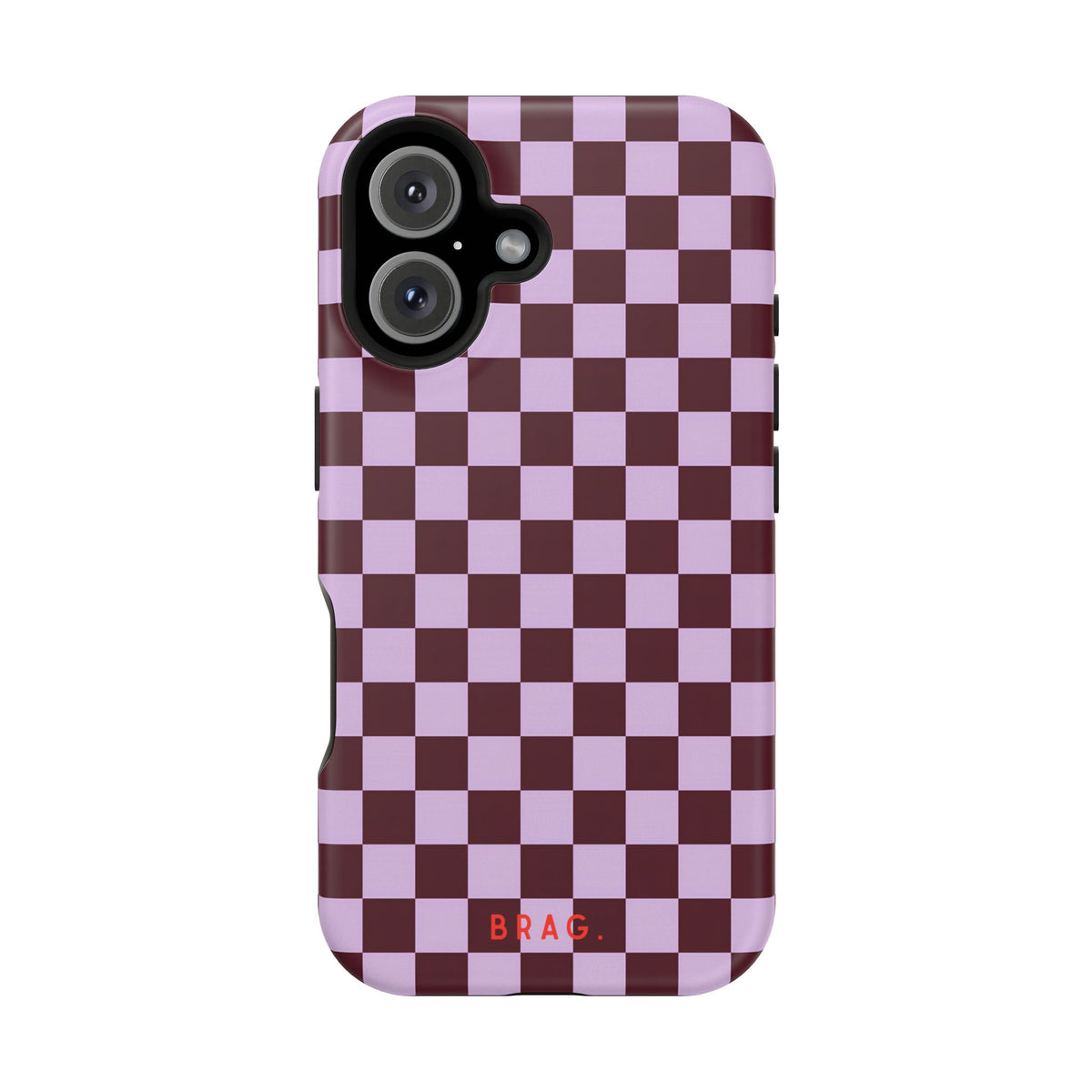 Cherry Check Magnetic Impact-Resistant Phone Case