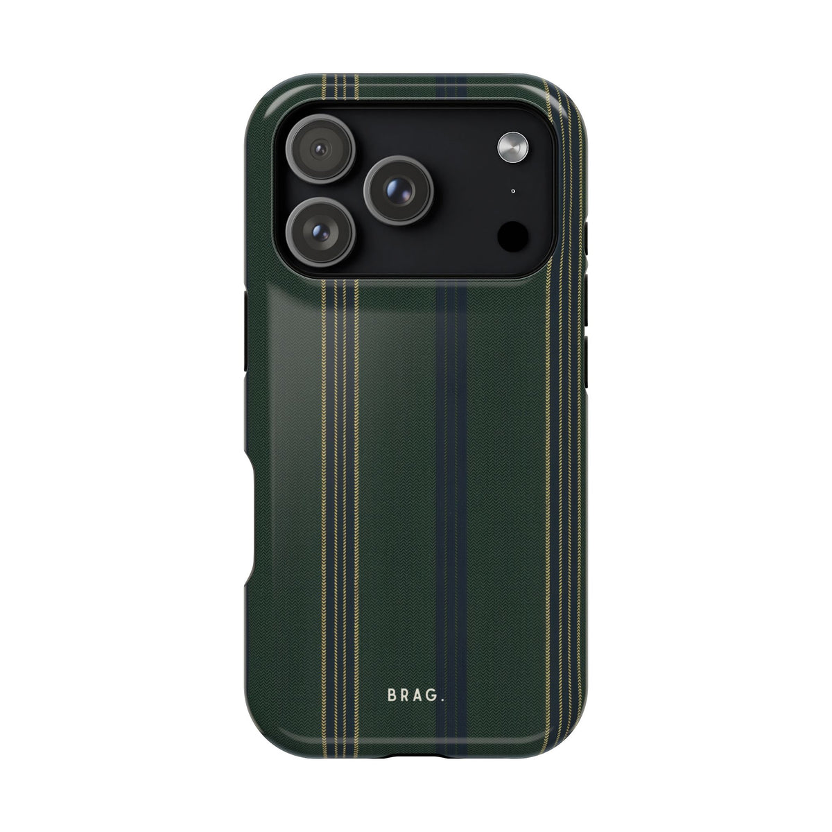 Olive Pinstripe Magnetic Impact-Resistant Phone Case