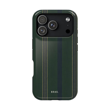 Olive Pinstripe Magnetic Impact-Resistant Phone Case