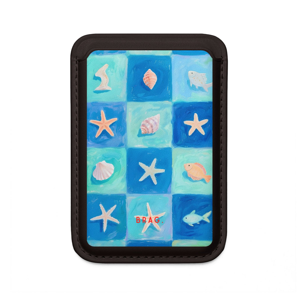 Saltwater Tiles MagSafe Vegan Wallet — Slim Phone Card Holder