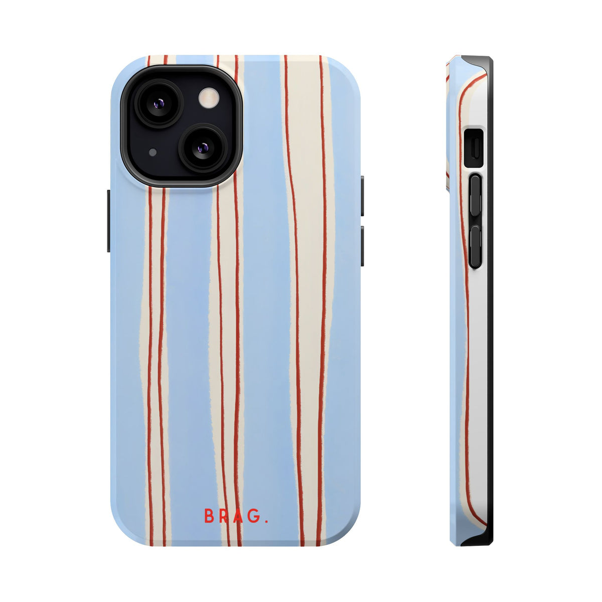 Blue Linen Magnetic Impact-Resistant Phone Case