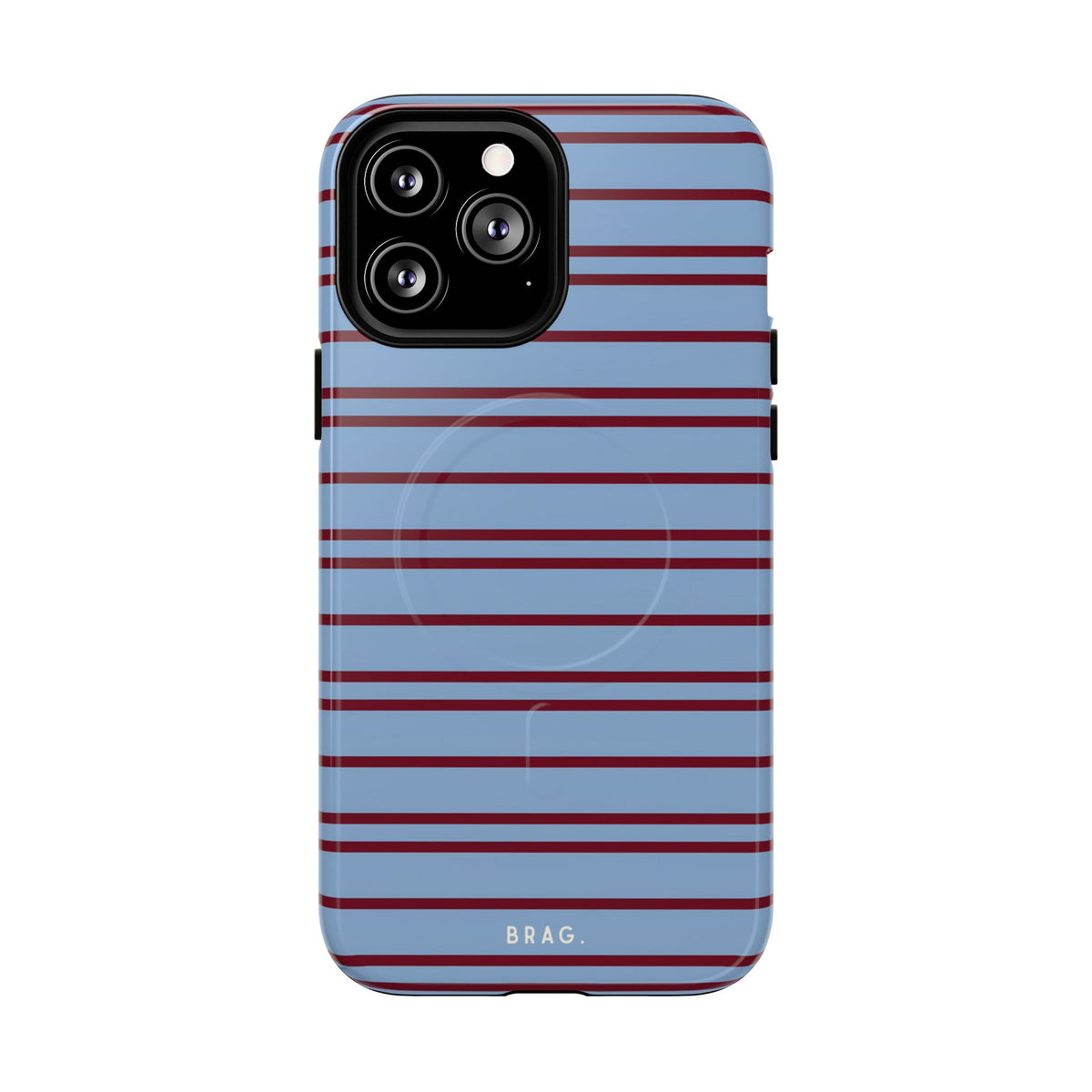 Nautical Stripe MagSafe Tough Phone Case — Magnetic Protective Cover