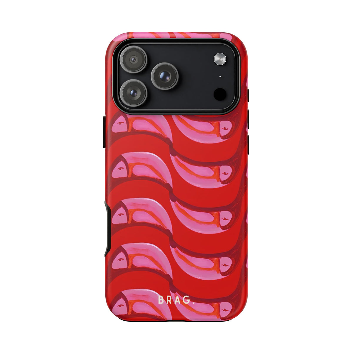 Pink Current Tough Phone Case – Shockproof Protective iPhone Cover