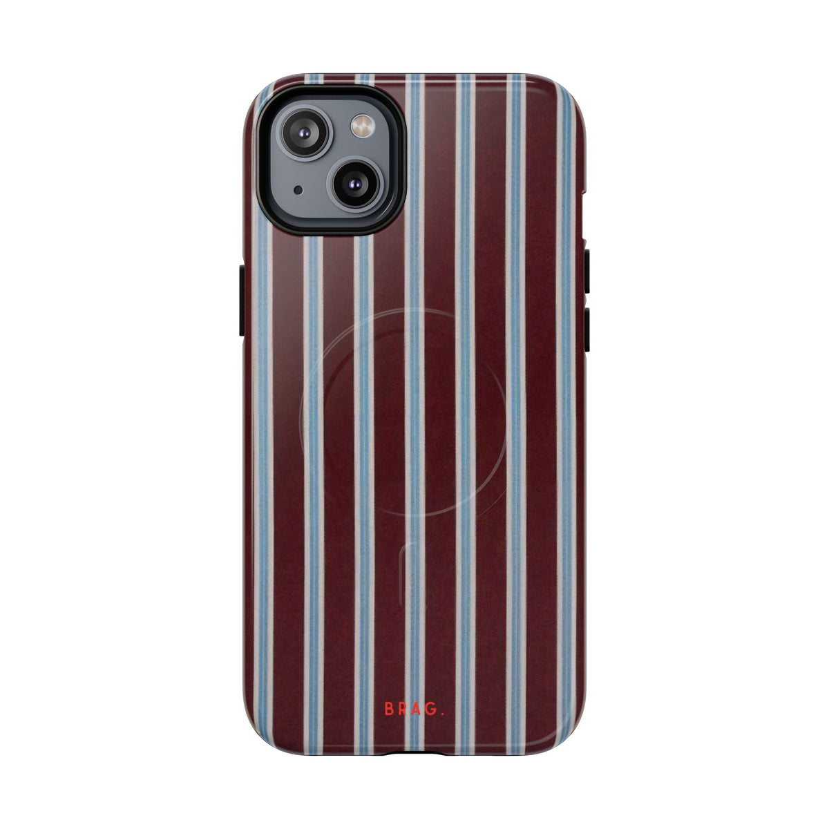 Maroon Lines MagSafe Tough Phone Case — Magnetic Protective Cover