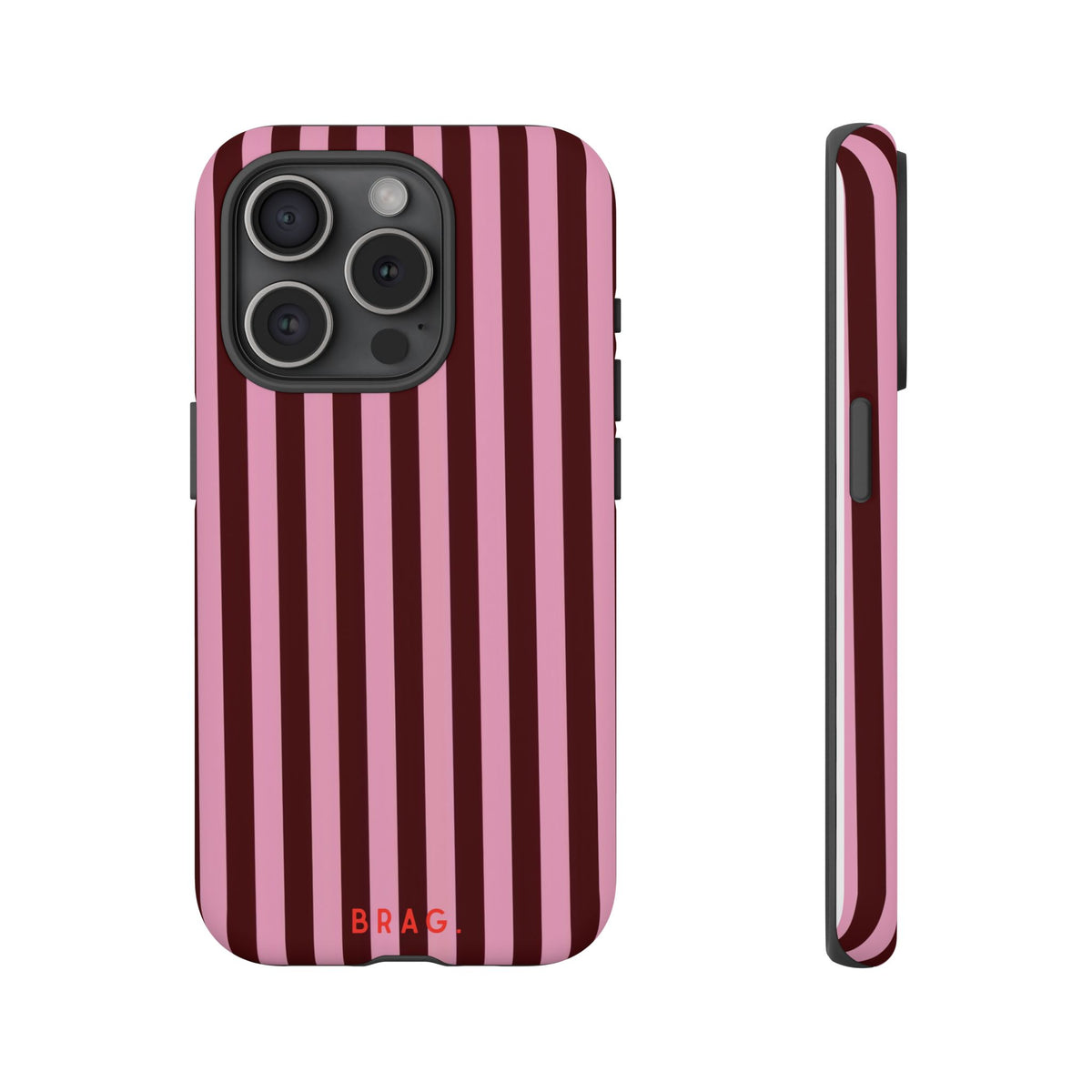 Candy Stripe Tough Phone Case – Shockproof Protective iPhone Cover