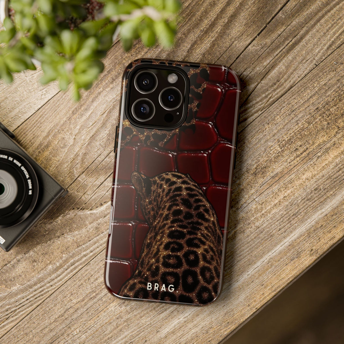 Leopard Lounge Tough Phone Case – Shockproof Protective iPhone Cover